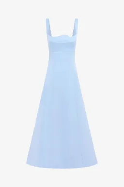 Leo Lin Odette Midi Dress; Sky blue; size 14 for rent on The Volte - image 4