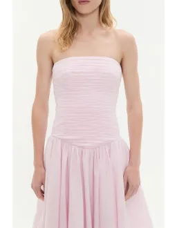 AJE Violette Bubble Midi Dress Pastel Pink Size 6 for rent on The Volte - image 5