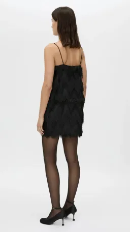 Camilla and Marc Phoenix Fringed Mini Dress in Black for rent on The Volte - image 6