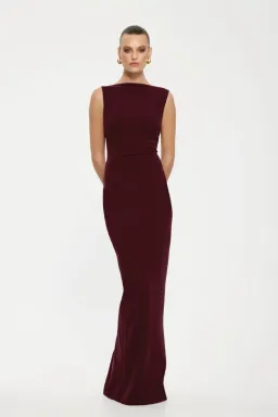 Effie Kats Verona Gown Wine XS (6) for rent on The Volte - image 1