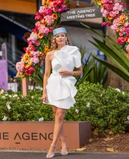 Acler Oake Mini Dress Ivory / White Size 10 for rent on The Volte - image 5