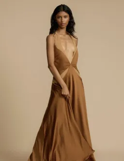 Arcina Ori, Devora Dress, Toffee, Size M / 10 for rent on The Volte - image 1