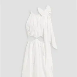 AJE Henriette cutout cotton-twill midi dress	 for rent on The Volte - image 1