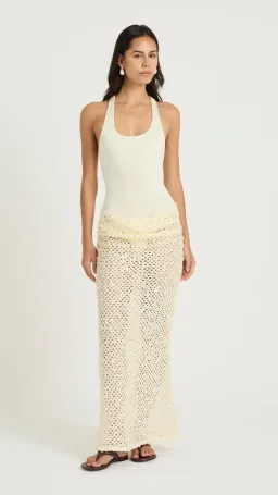 Benni Ariel Maxi Dress in Shell Size 8  for rent on The Volte - image 1
