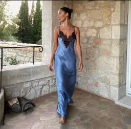 Sir the Label Danseurs Lace Slip Dress Blue Size 1/Au 8 for rent on The Volte - image 2