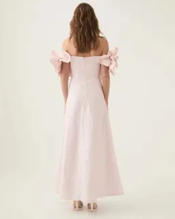 Aje Etta Midi Dress Pastel Pink Size 12 for rent on The Volte - image 2