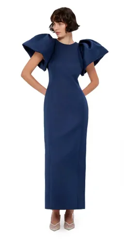 Leo Lin Lucinda dress Navy size 12 for rent on The Volte - image 4