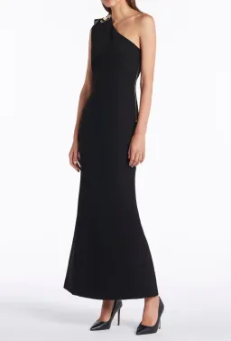 Carla Zampatti Diana Gown Black size 12 for rent on The Volte - image 2