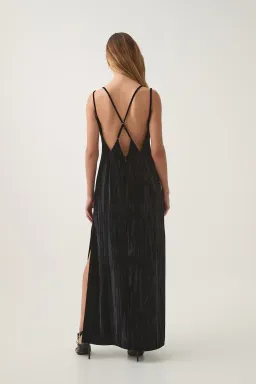 AJE Moonbow Velvet Maxi Dress in Black Size L AU&UK 12  for rent on The Volte - image 5