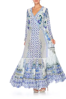 Camilla Salvador Cross Front Silk Maxi Dress Size S AU& UK 8  for rent on The Volte - image 4