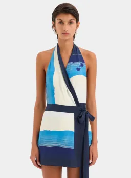 Sir The Label Mariner Wrap Halter Mini Dress Size 2 / AU 10 for rent on The Volte - image 1