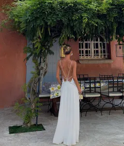 Sasha Therese Posey Maxi Dress White size small for rent on The Volte - image 2