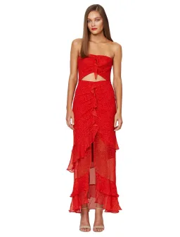 Bec & Bridge French Kiss Maxi Dress Red Size 10 for rent on The Volte - image 1