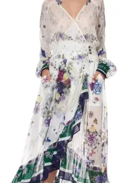 Camilla Gentle Moon Blouson sleeve Wrap Dress Size XL NWT RRP $ 899 for rent on The Volte - image 3