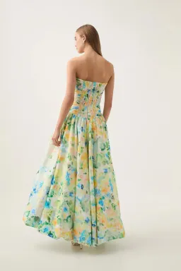Aje Violette Bubble Hem Maxi Dress - Floral Haze Size 6 for rent on The Volte - image 2