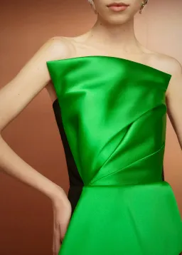 The Zuri Maxi Dress in Bright Green and Black for rent on The Volte - image 2