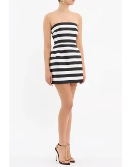 Rebecca Vallance Irene striped mini dress, Size 8 for rent on The Volte - image 2