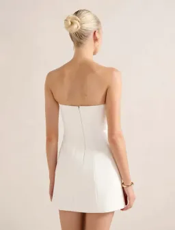 Harper Strapless Bow Mini Dress for rent on The Volte - image 3