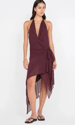 BEC + BRIDGE ROCHELLE WRAP MIDI DRESS SIZE 12 for rent on The Volte - image 3