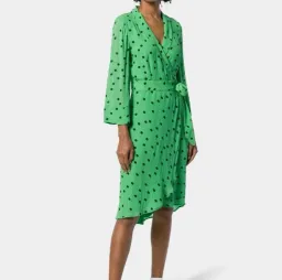 Ganni Polka Dot Wrap Dress size 40 for rent on The Volte - image 5