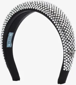 Prada Black Crystal-Embellished Silk Headband for rent on The Volte - image 3