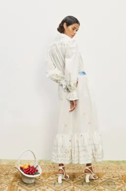 ALEMAIS GIULIA EMBROIDERED MIDI DRESS  BOHO SIZE AU 12 fit 14 for rent on The Volte - image 3