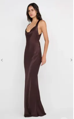 Bec & Bridge Gia Halter Maxi Dress brown size 6 for rent on The Volte - image 3