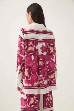 AJE ATOMIC SILK SHIRT AND RELAXED PANTS SET BOLDLY BLOOMING SIZE AU 10 & 12 for rent on The Volte - image 6