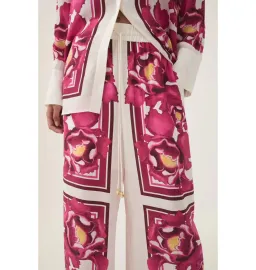 AJE ATOMIC SILK SHIRT AND RELAXED PANTS SET BOLDLY BLOOMING SIZE AU 10 & 12 for rent on The Volte - image 8