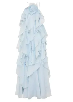 Aje Pandorea Layered Maxi Dress Silver Blue Size AU 6 for rent on The Volte - image 4