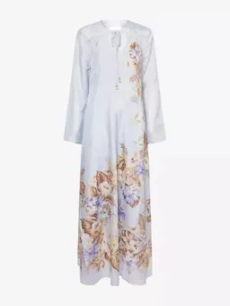 Zimmermann Coco Billow Maxi Dress Size 4 / AU 16 Silk Powder Blue Floral Print Long Sleeve for rent on The Volte - image 4