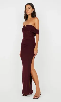 Bec & Bridge Poppy Gathered Maxi Dress Plum Size 6 for rent on The Volte - image 2