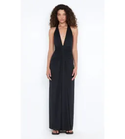 Bec & Bridge Tillie Drape Maxi Dress Black Size 6 for rent on The Volte - image 1