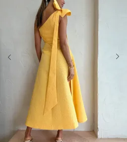 Rachel Gilbert Emiliano Dress In Lemondrop for rent on The Volte - image 4