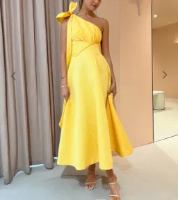 Rachel Gilbert Emiliano Dress In Lemondrop for rent on The Volte - image 1
