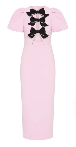 Rebecca Vallance Nemy Midi Dress Pink Size 12 for rent on The Volte - image 1