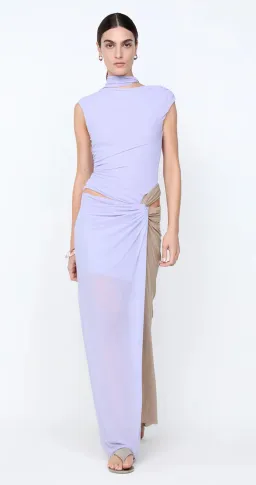 Bec & Bridge Conni Twist Maxi Dress wisteria/taupe size 8 for rent on The Volte - image 1