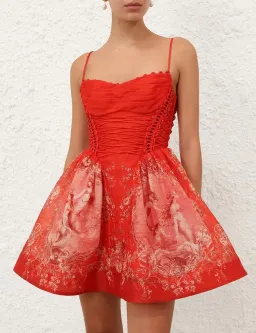Zimmermann Rebellion Beaded Mini Dress Red Size 0 / 8 for rent on The Volte - image 2