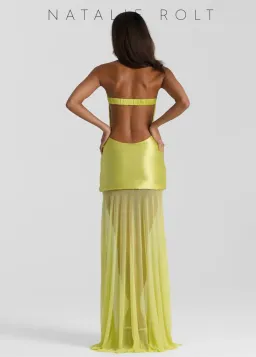Julietta Dress - Chartreuse for rent on The Volte - image 5