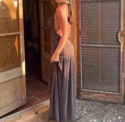 Lulu Souza Yōsei Dress In Brown for rent on The Volte - image 2