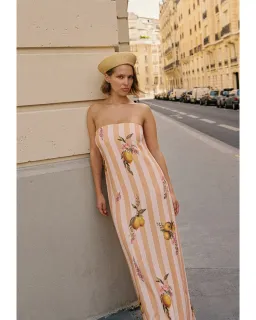 Palm Noosa Alessia Maxi Dress Citrus Stripe Size 10 for rent on The Volte - image 1