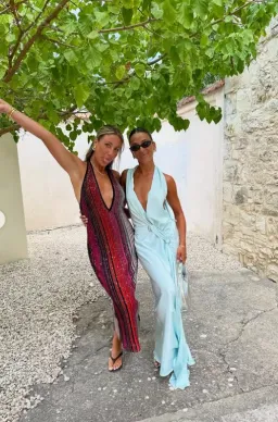 Misha Collection The Harlow Satin Maxi Dress Ice Blue Size XS / 6 AU for rent on The Volte - image 4