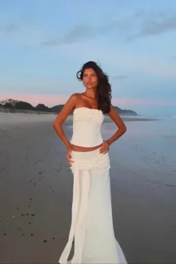 Ance Gria Jude Set Top and Skirt in Ivory Size XS / AU 6 for rent on The Volte - image 9