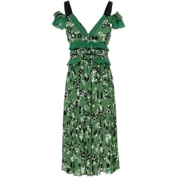 Self-Portrait Green Floral Midi Dress / AU 8 for rent on The Volte - image 1