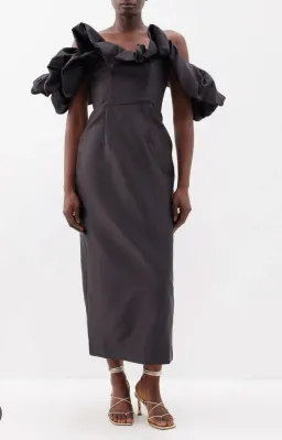 Alemais Suzi Off Shoulder Midi Dress Black Size 6 for rent on The Volte - image 5