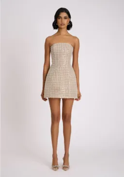 ELIYA THE LABEL - Serafina dress - Gold/Silver - Size 8/Small for rent on The Volte - image 1