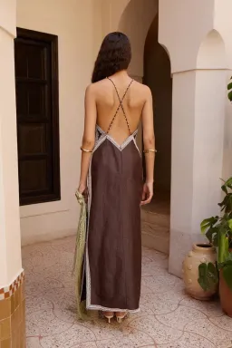 Alemais LEANDRA CORDED SLIP MIDI DRESS Size 6 for rent on The Volte - image 3