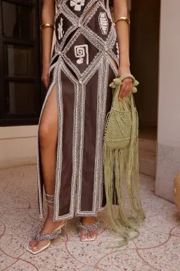 Alemais LEANDRA CORDED SLIP MIDI DRESS Size 6 for rent on The Volte - image 4