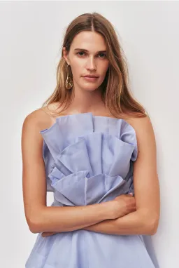 Aje Selestia Gown size 8 Pale Blue for rent on The Volte - image 3