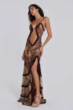 JADED LONDON Fatale Maxi Dress in Sunrose Size AUS 12 for rent on The Volte - image 6